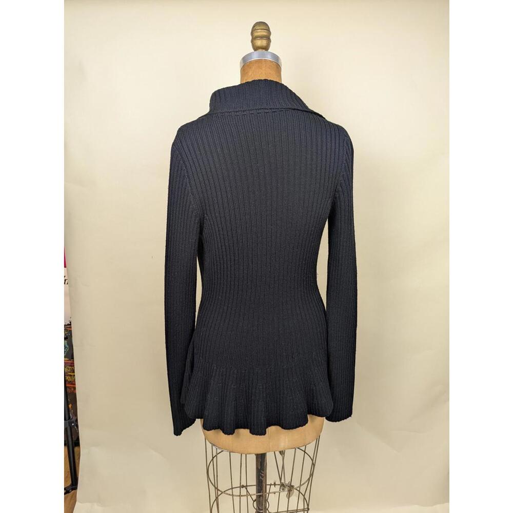 sarah burton for alexander avant garde mcqueen black peplum cardigan - Picture 4 of 8